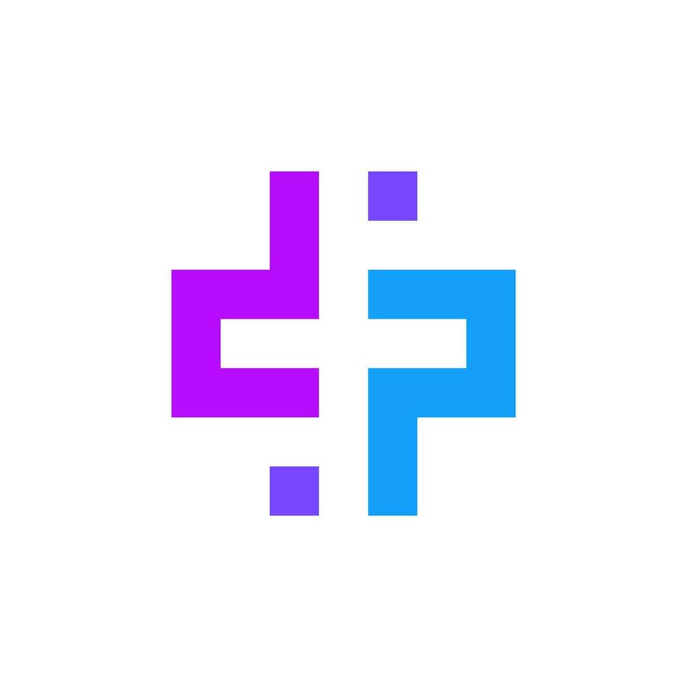 Modern logo letter DP with plus symbol, vector illustration combination health logo design