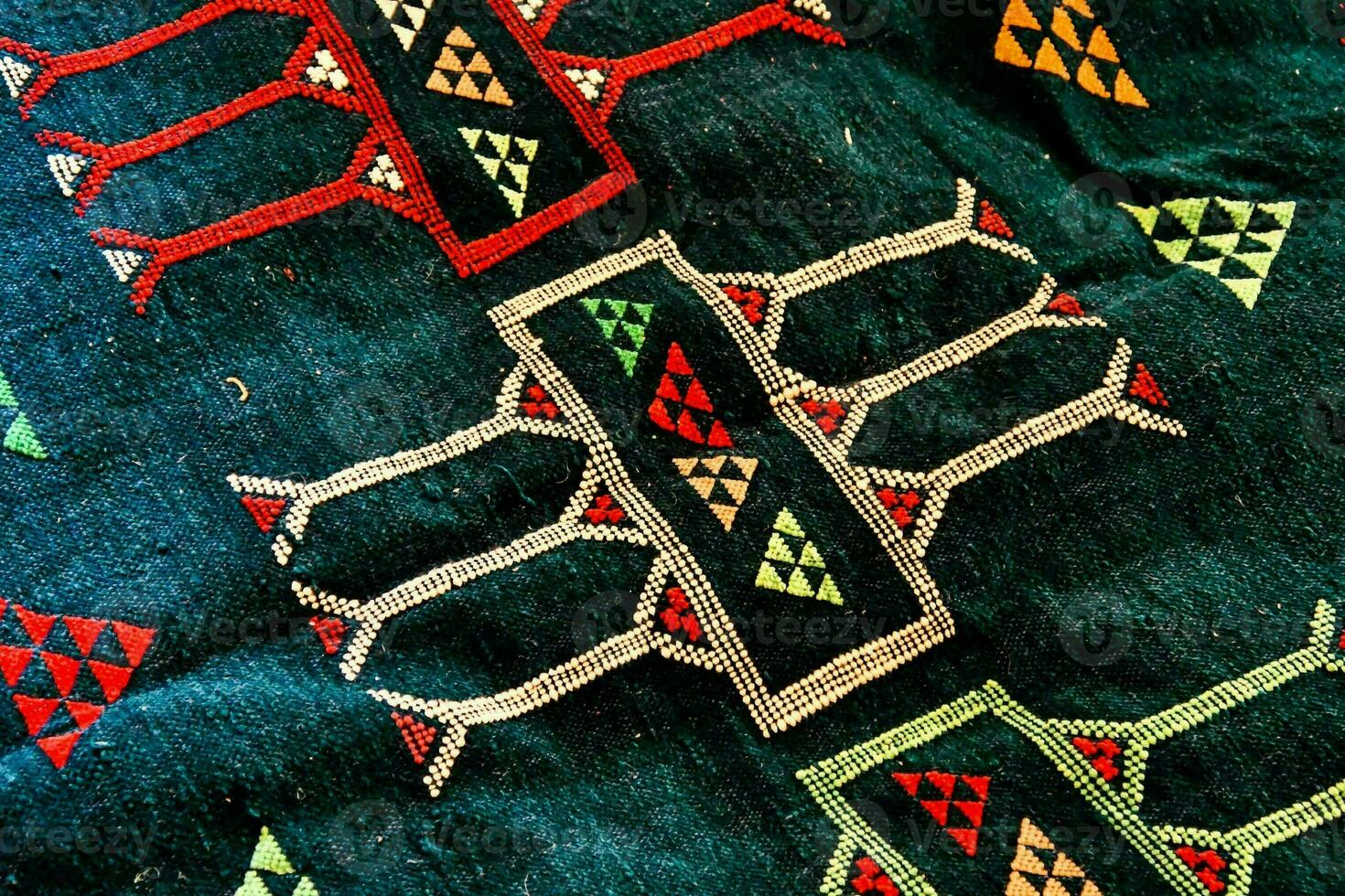 Traditional decorated carpet photo