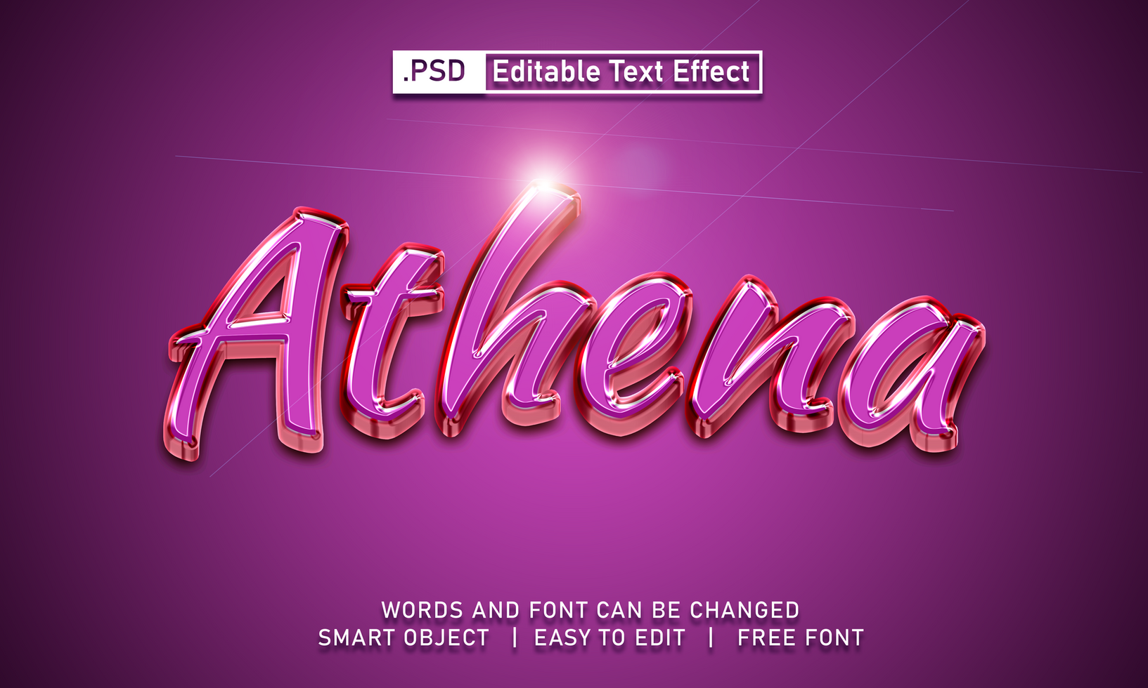 Athena text effect psd