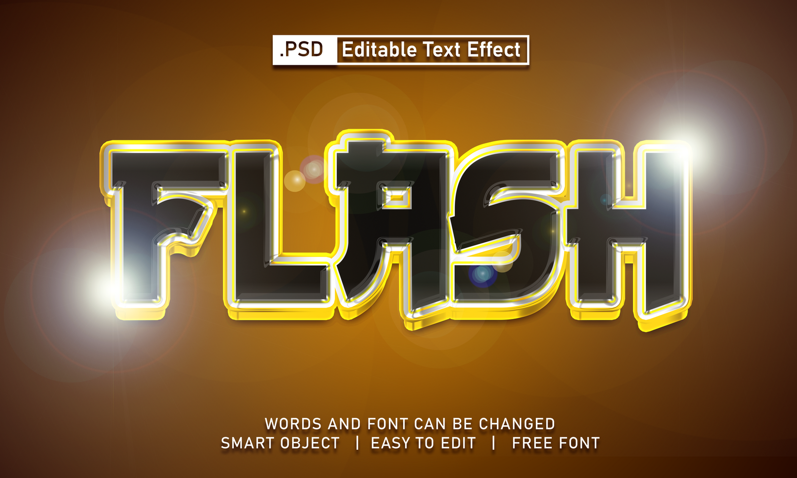 Flash text effect psd
