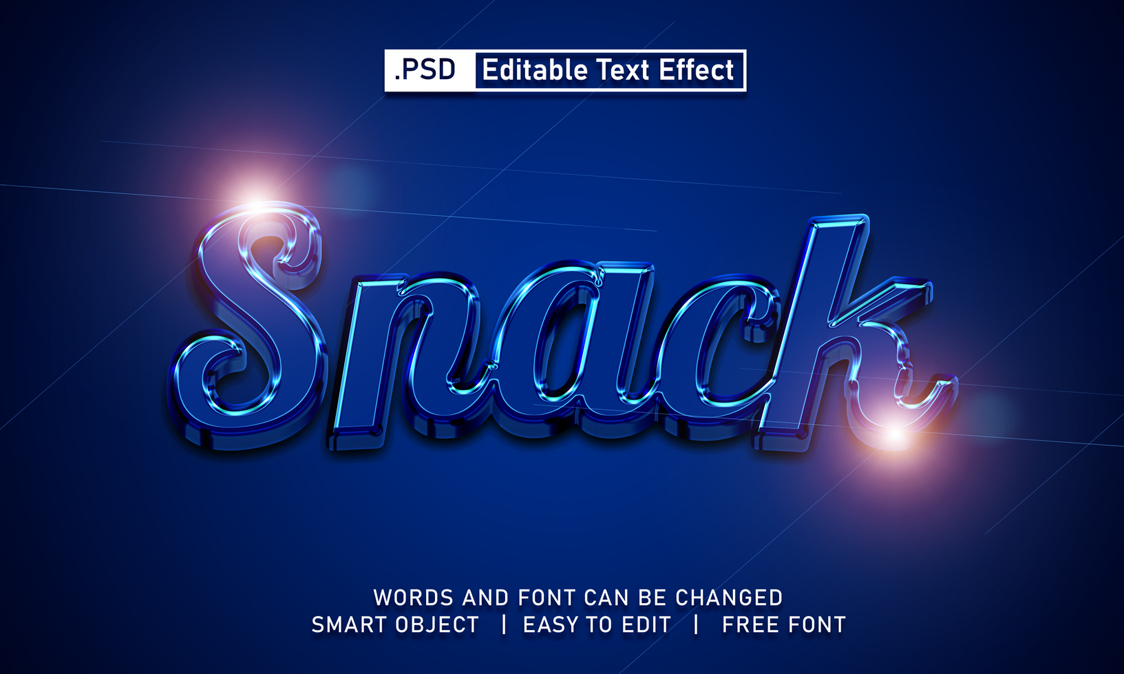 Snack text effect psd