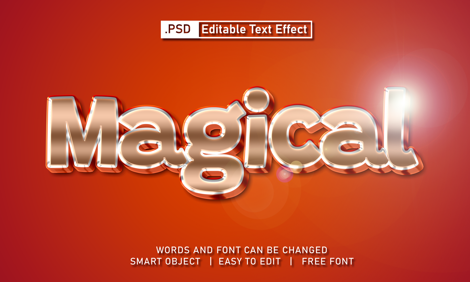 Magical text effect psd