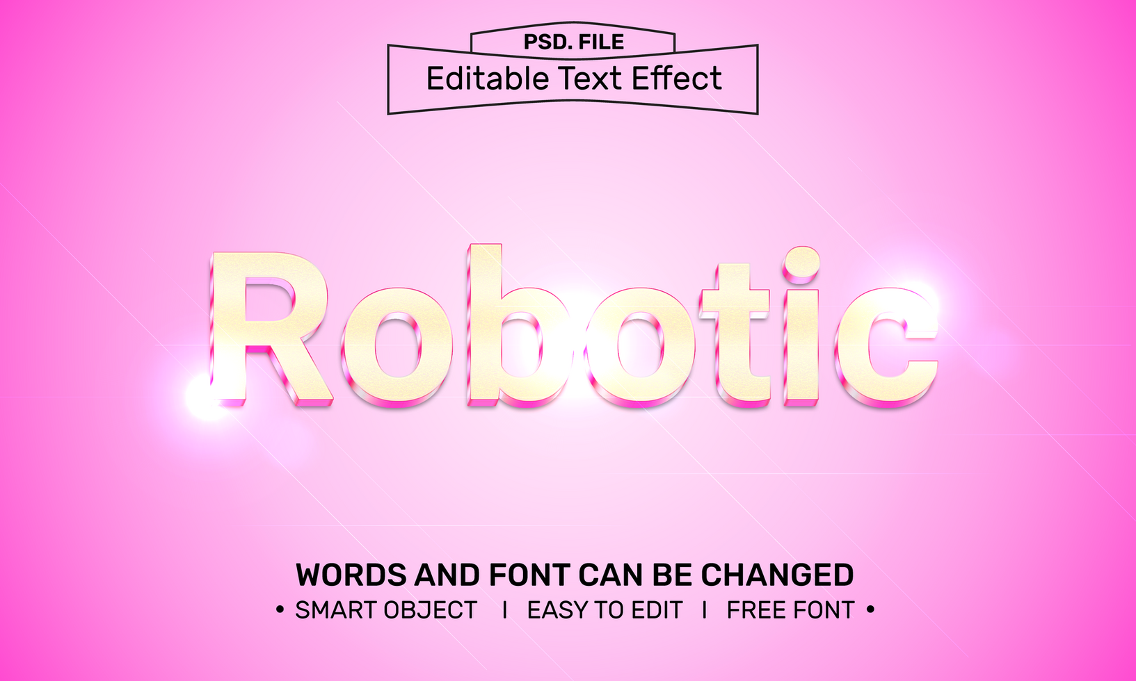 Robotic text effect psd