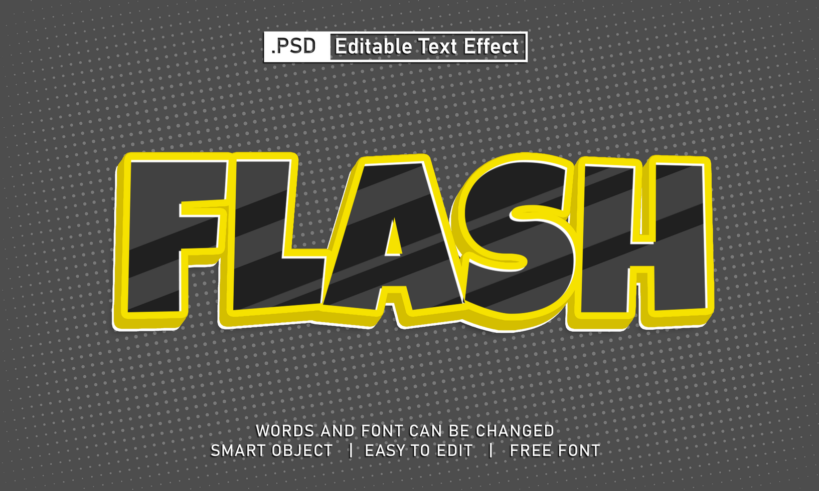 Flash text effect psd