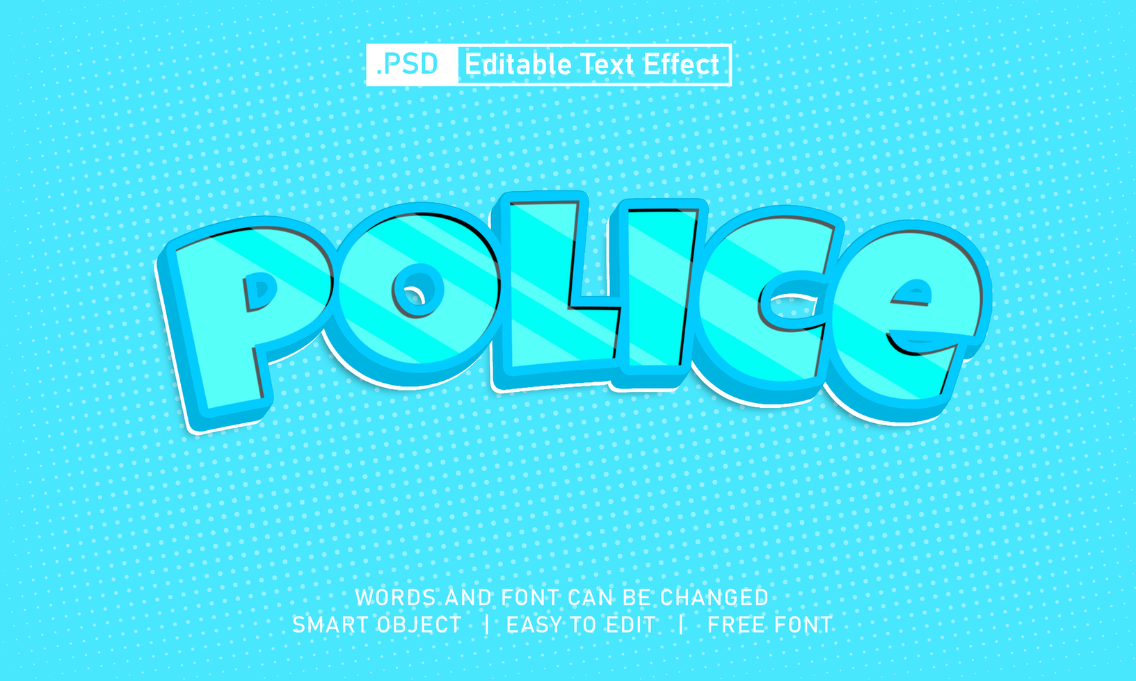 Police text effect psd