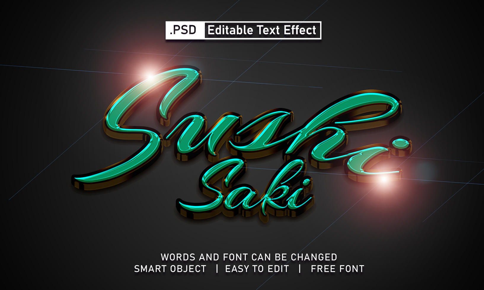 Sushi text effect psd