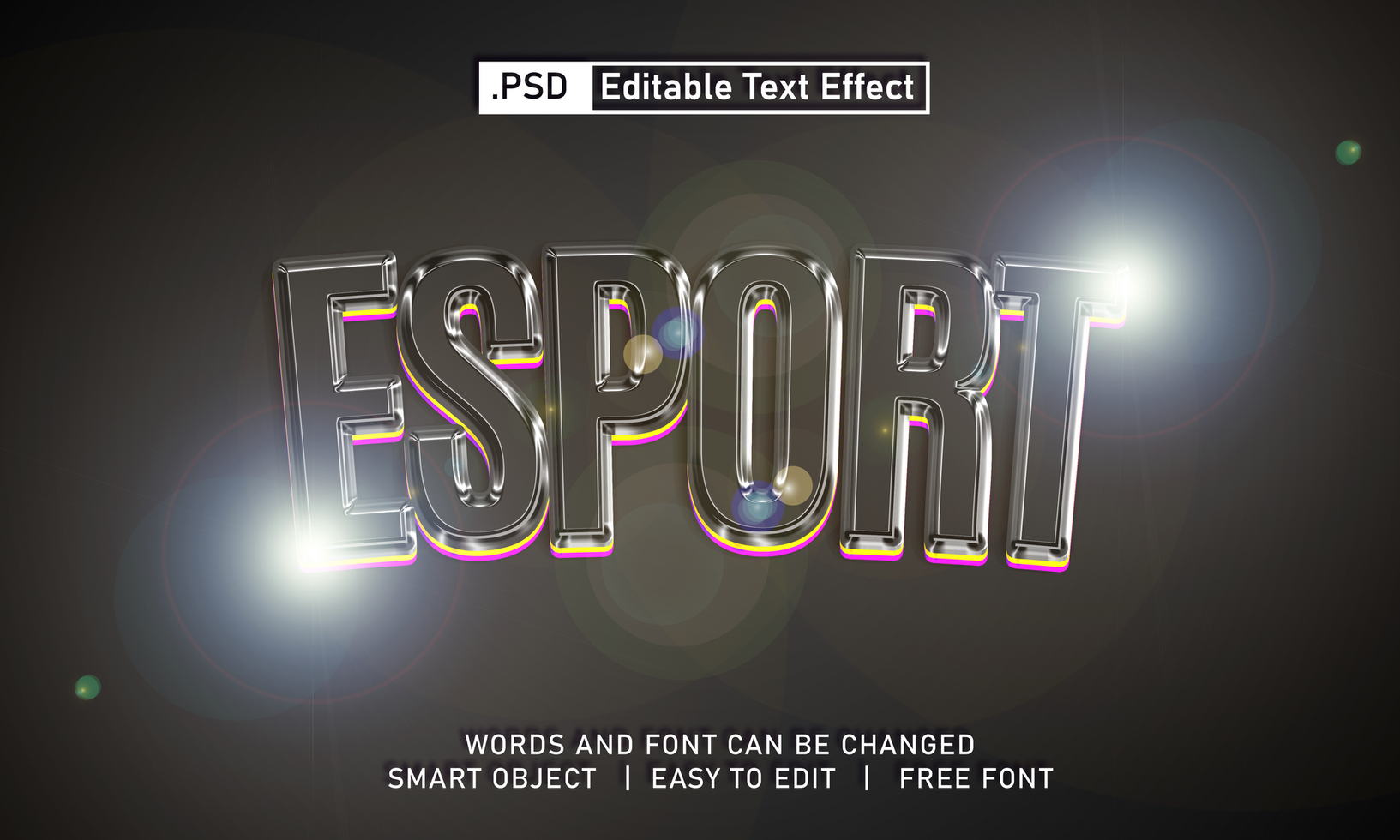 esport text effect psd