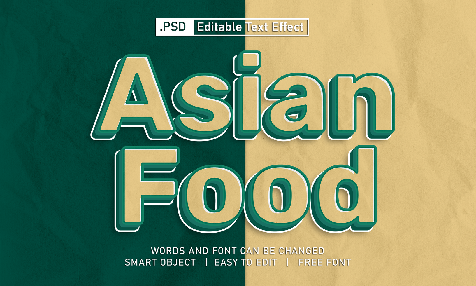 Aian food text effect psd