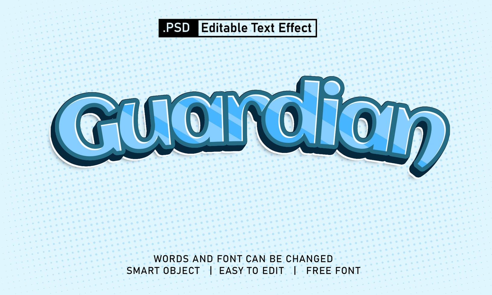Guardian text effect psd