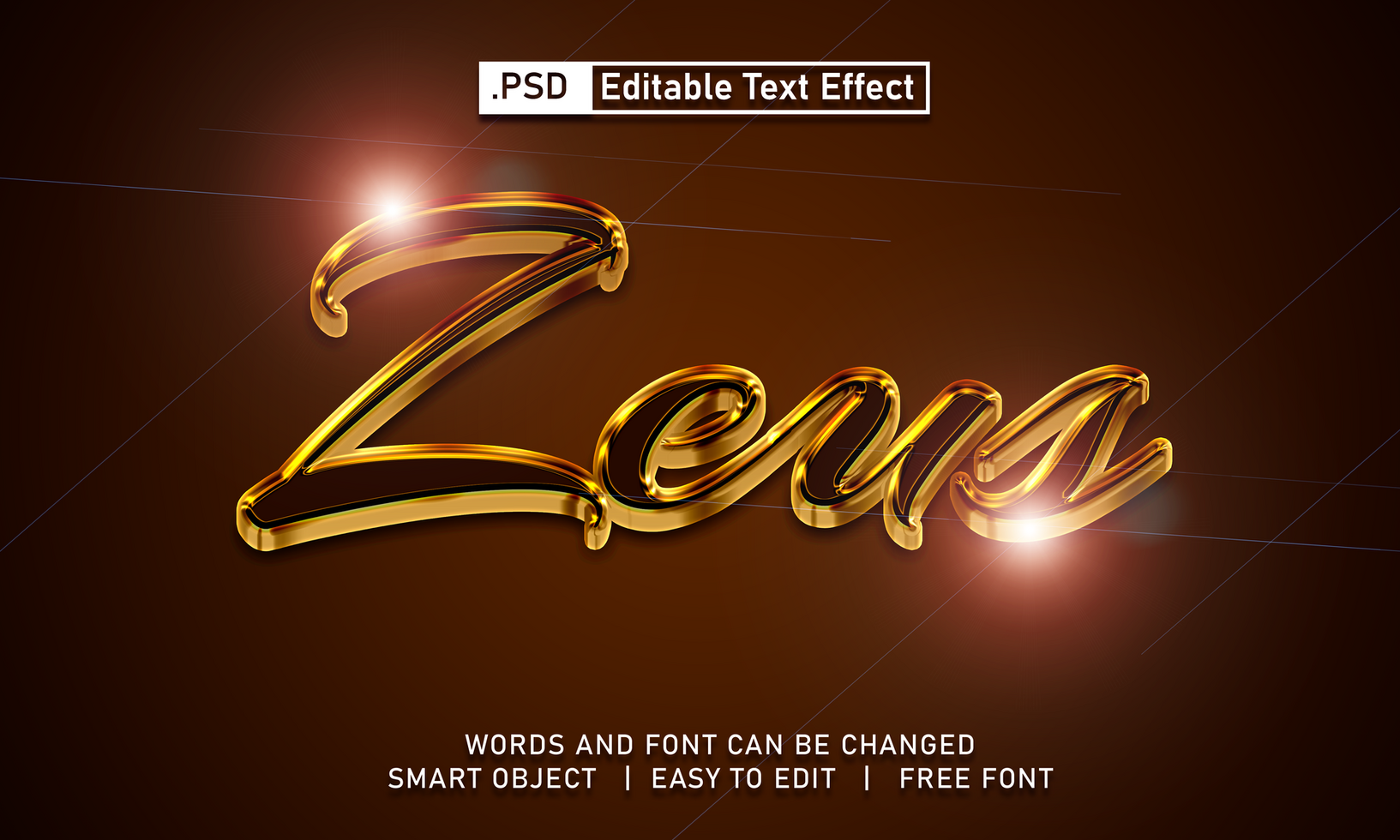 Zeus text effect psd