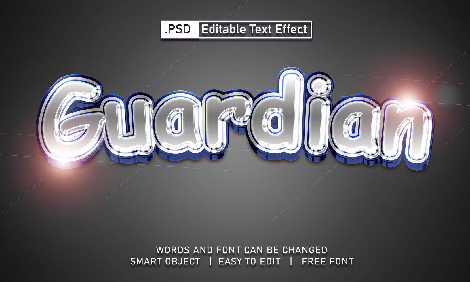 Guardian text effect psd