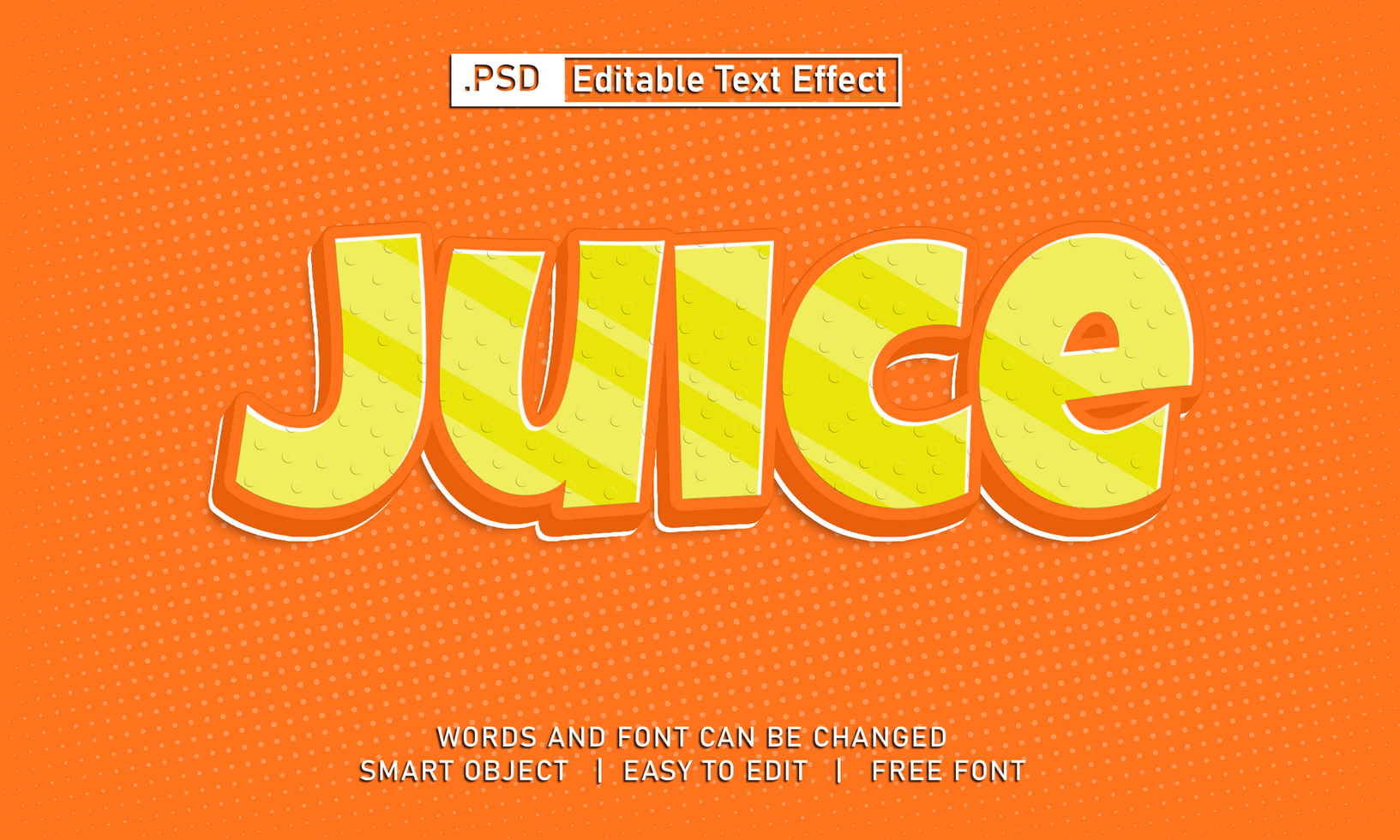 Juice text effect psd