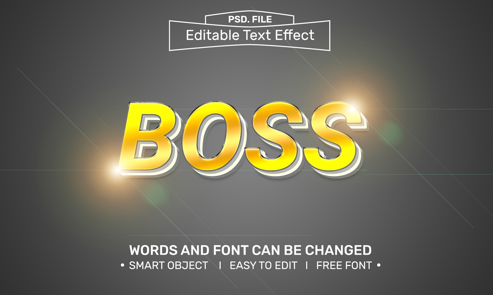 Boss text effect psd