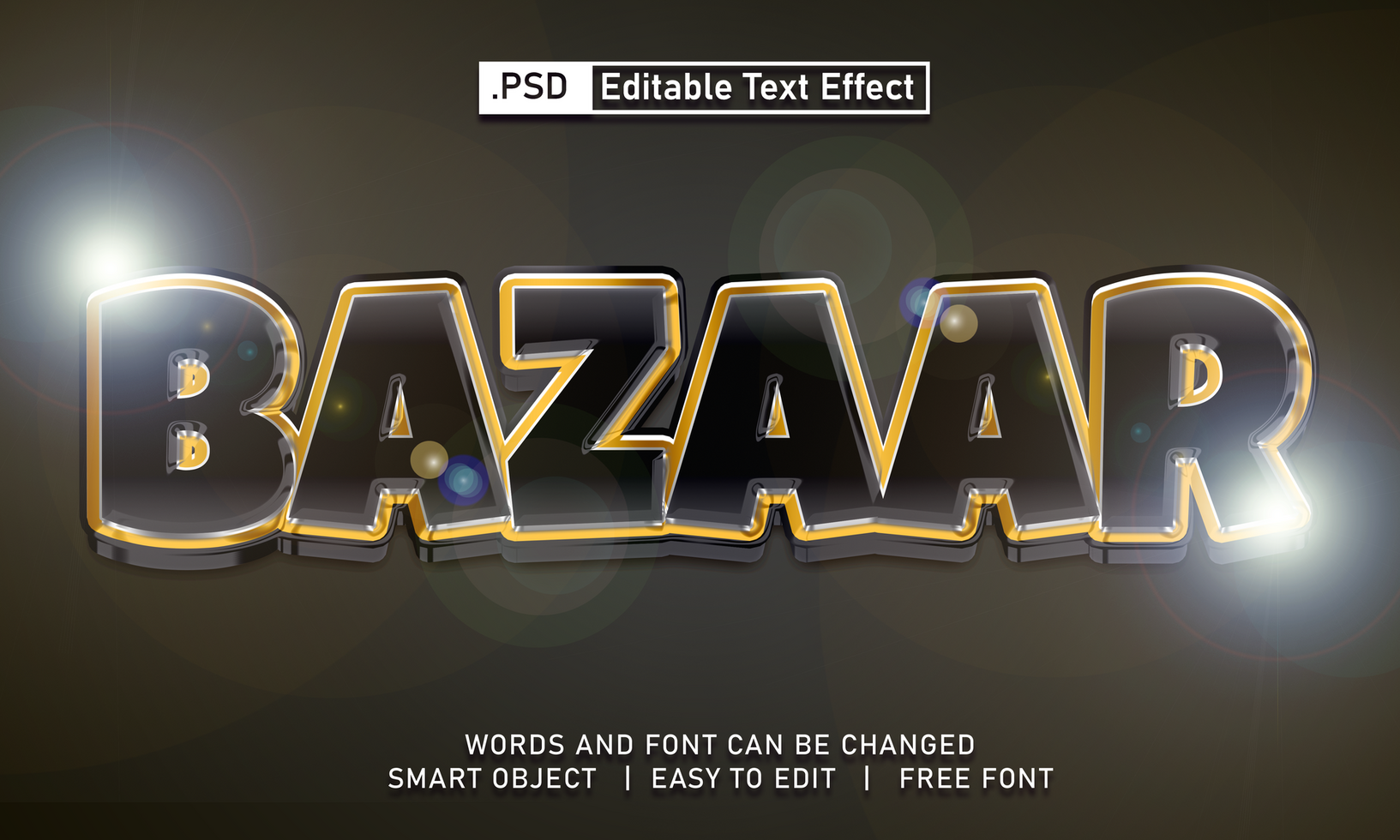 Bazaar text effect psd