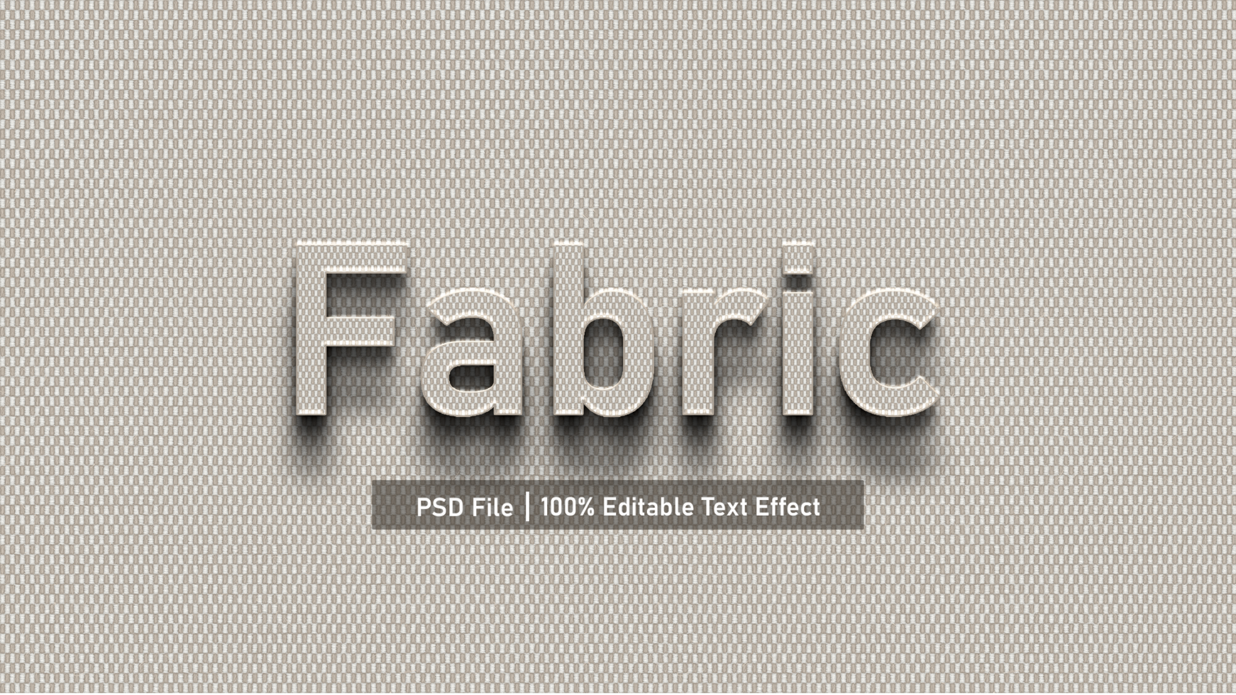 Fabric Texture Editable Custom Style Font Effect psd