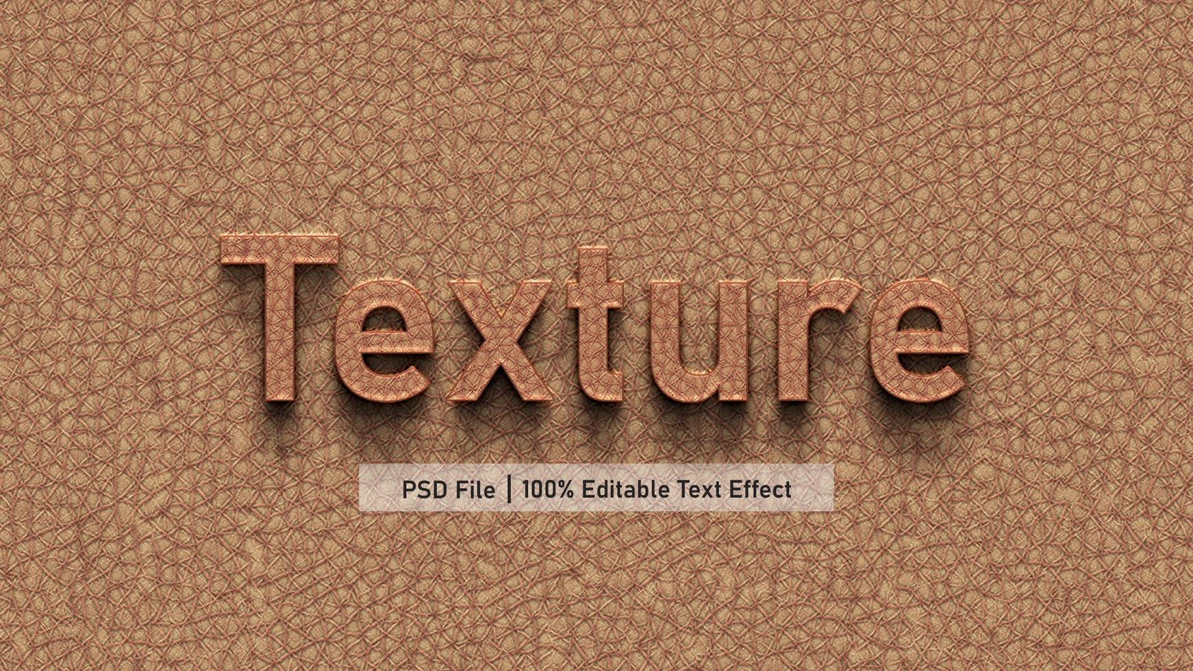 Thread texture editable custom style font effect psd