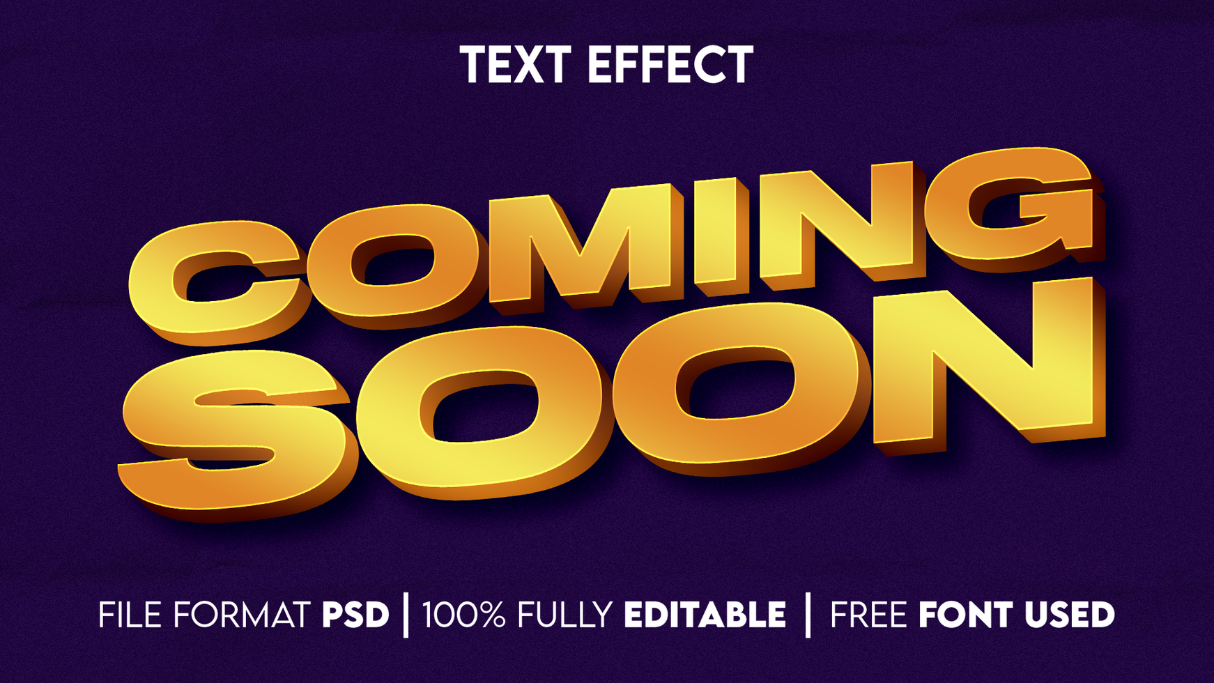 Coming Soon Editable Text Effect psd