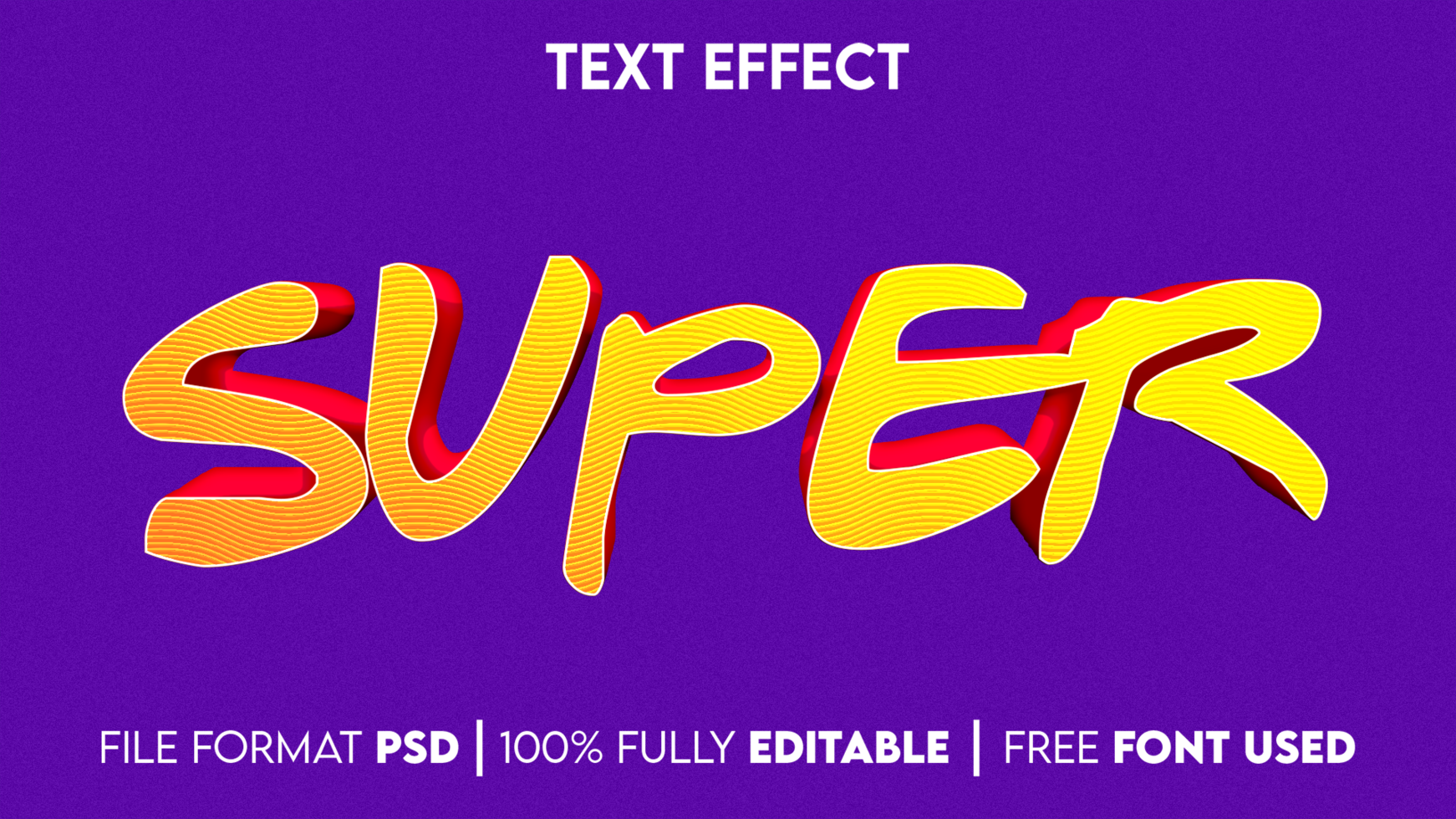 Super editable text effects psd
