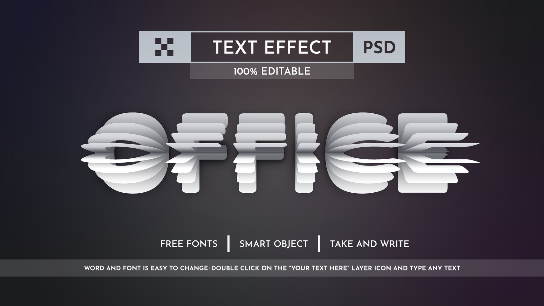 Paper Outward Bend - Editable Text Effect, Font Style psd