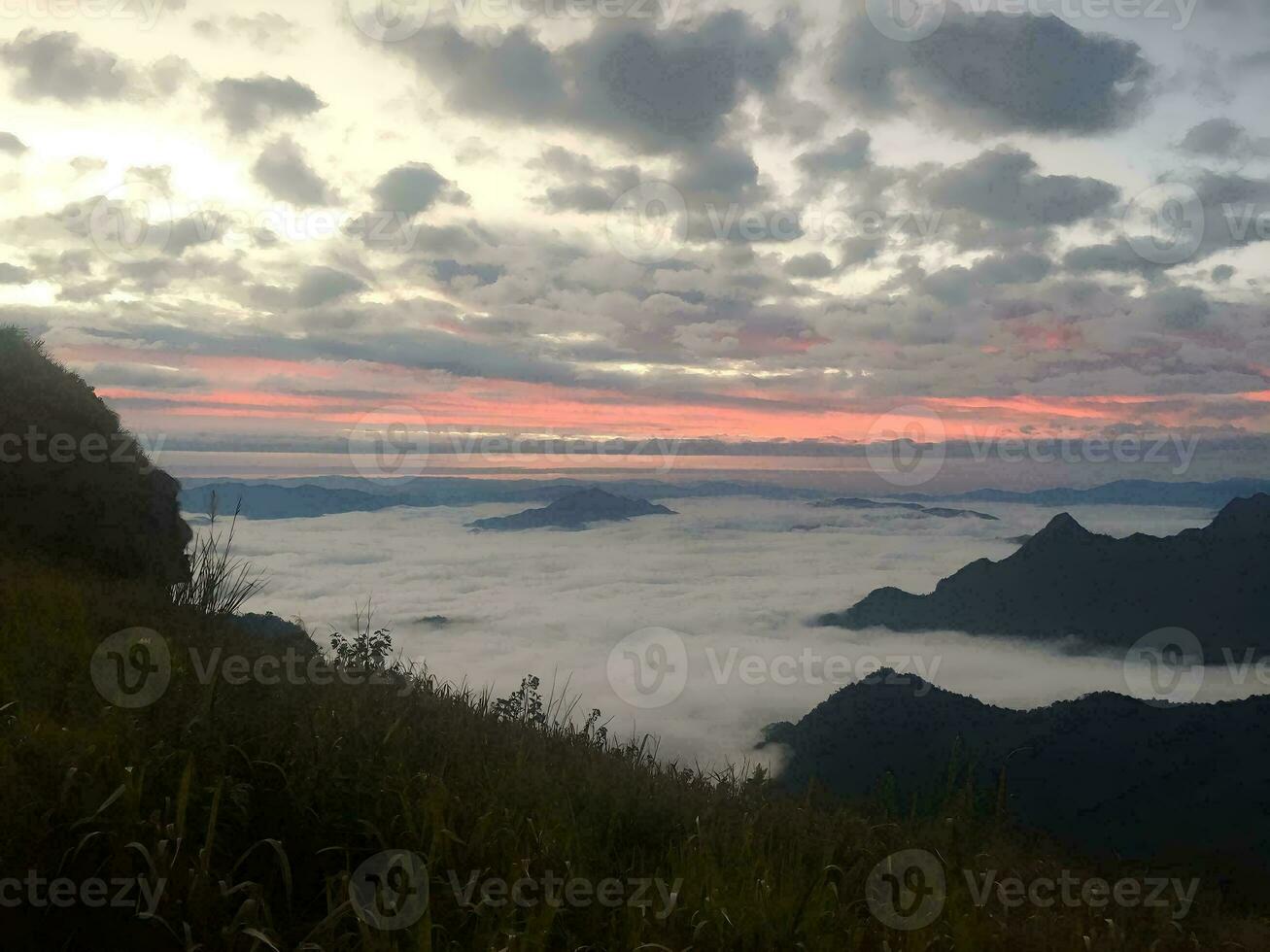 sunrise over the mountains photo