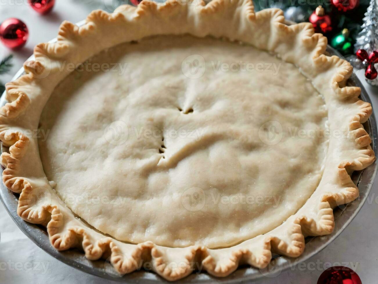 A Pie With A Crust On Top Of It. AI Generated photo