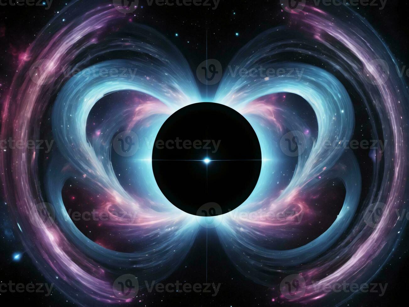 A Black Hole In The Center Of A Galaxy. AI Generated photo