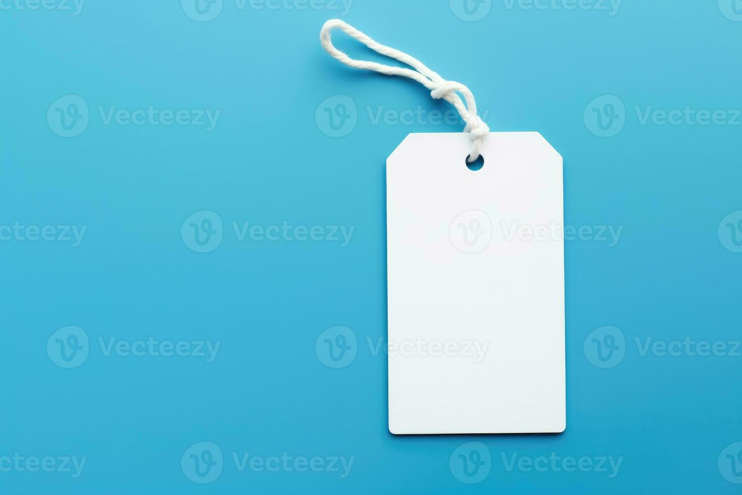 Layout of a white empty tag. AI generated photo