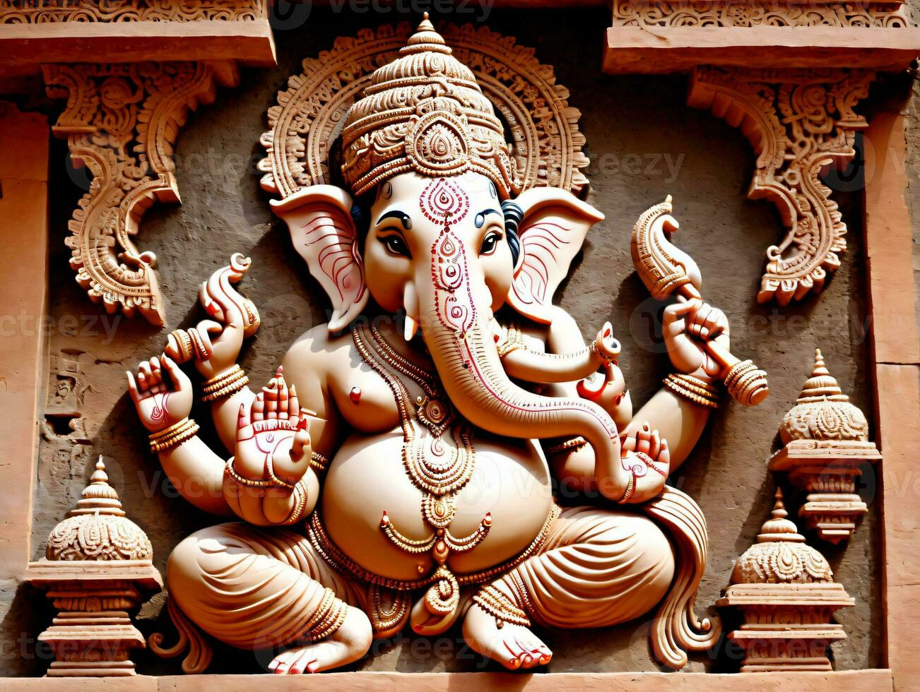 A Statue Of An Elephant. AI Generated photo