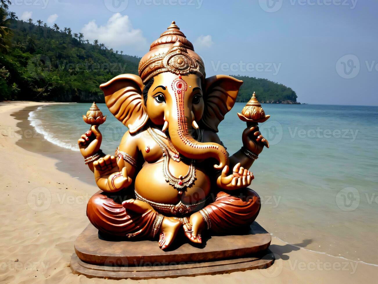 A Statue Of An Elephant. AI Generated photo