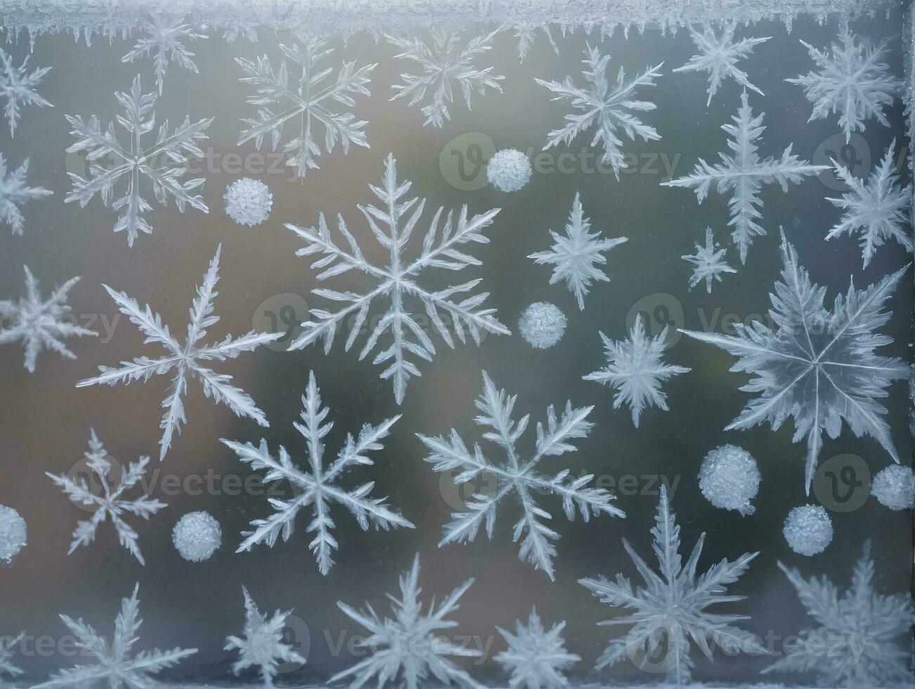 Frost On A Window. AI Generated photo