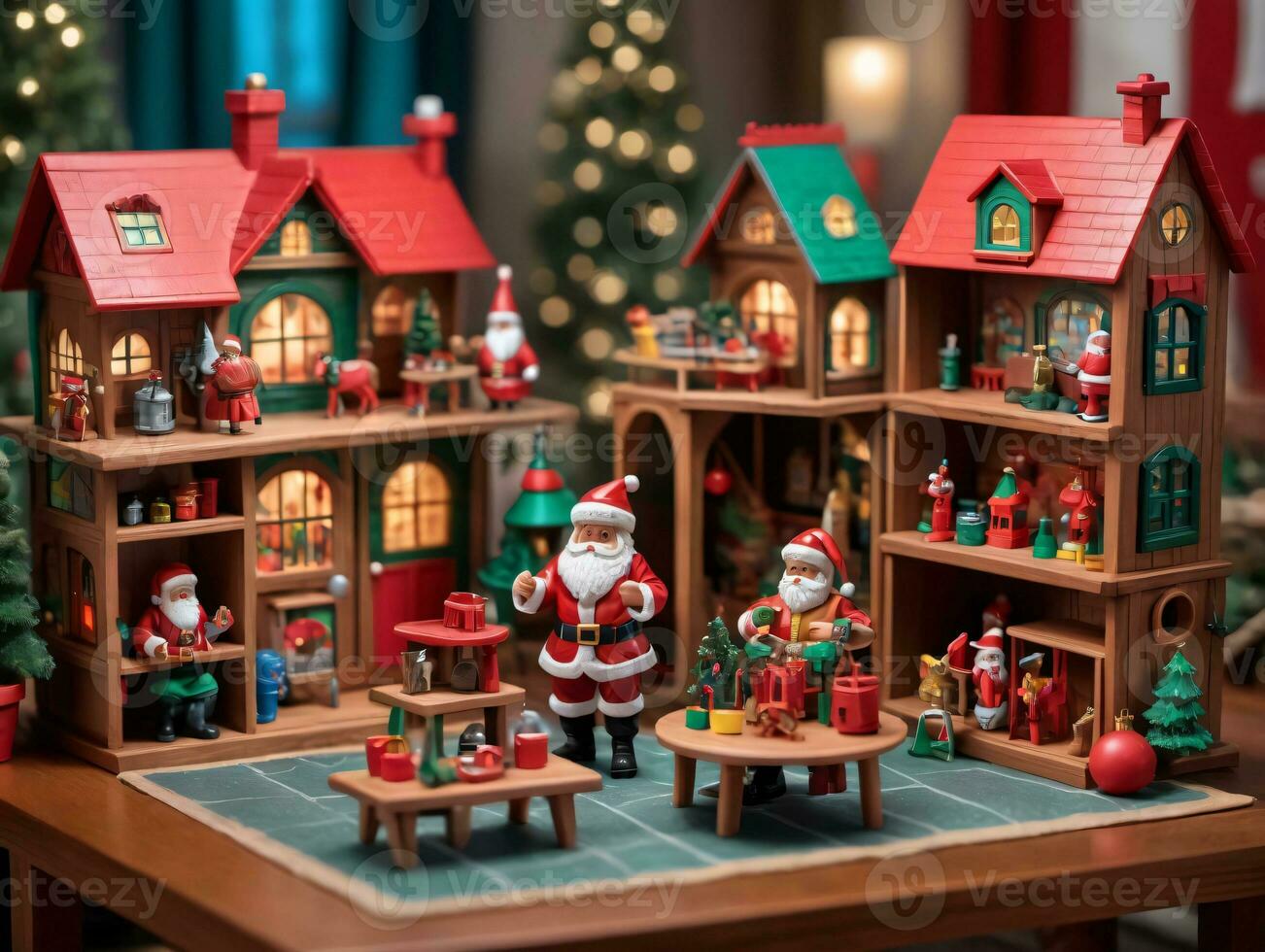 A Christmas Village. AI Generated photo