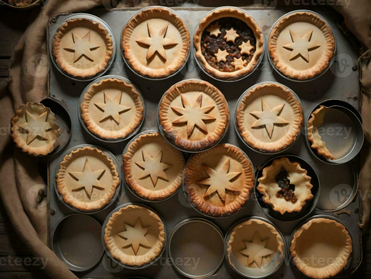 A Tray Of Pies. AI Generated photo