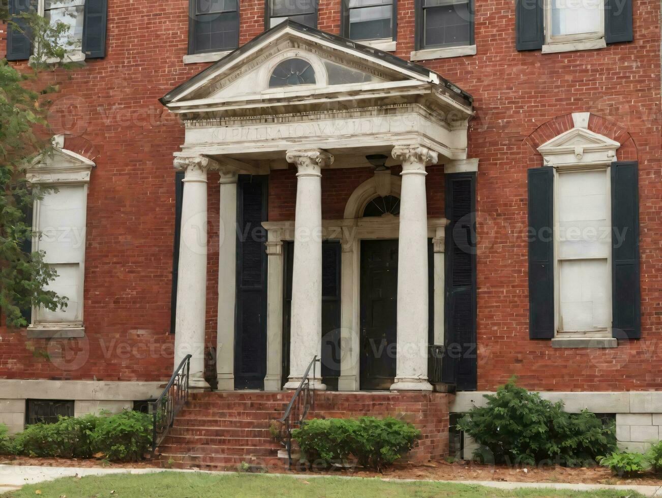 A Red Brick Building. AI Generated photo