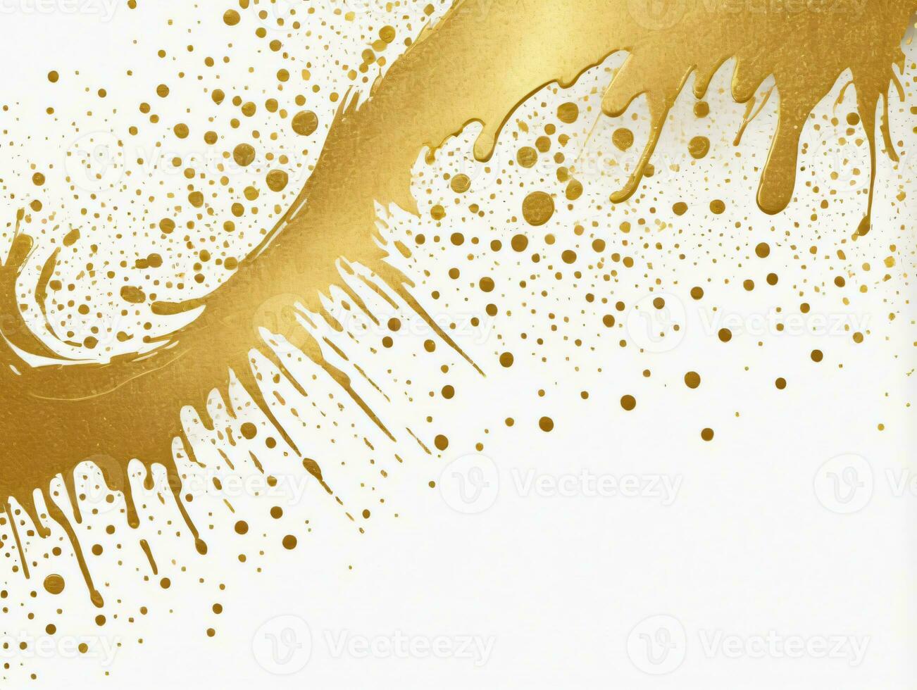 A Gold Paint Spied On A White Background. AI Generated photo