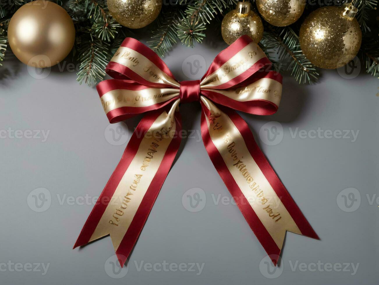A Red And Gold Ribbon. AI Generated photo