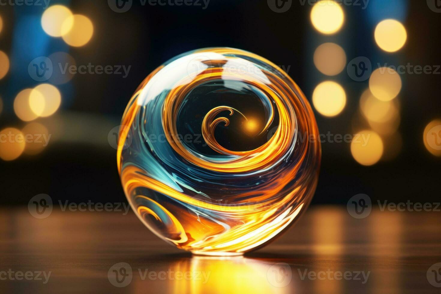 Glass magic ball. AI-Generated photo