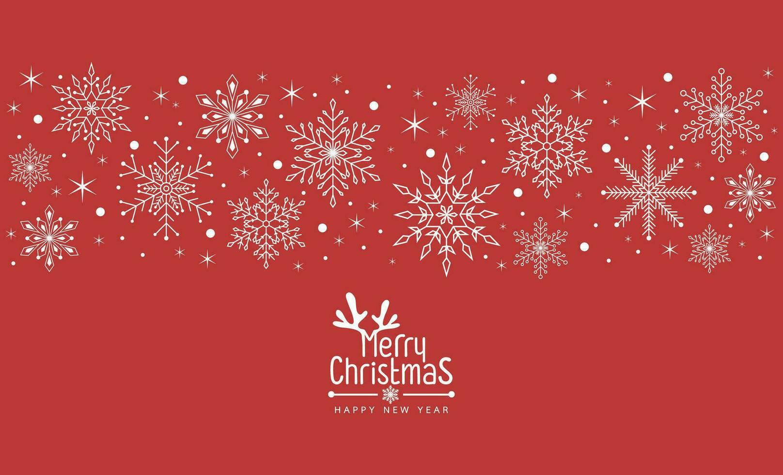 Merry Christmas background with snowflakes, banner, card. Vector illustration