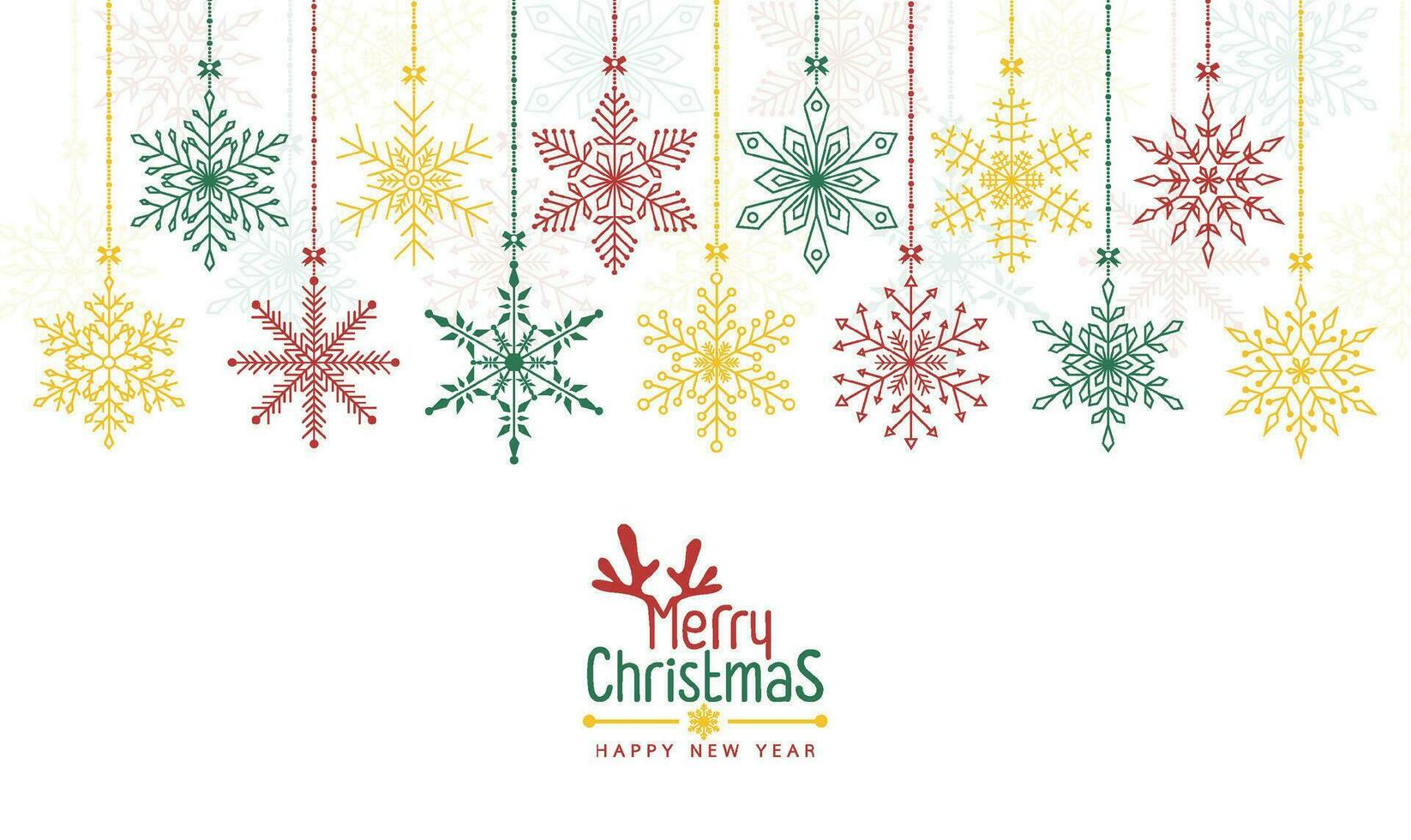 Navidad antecedentes con copos de nieve, bandera, tarjeta. vector ilustración