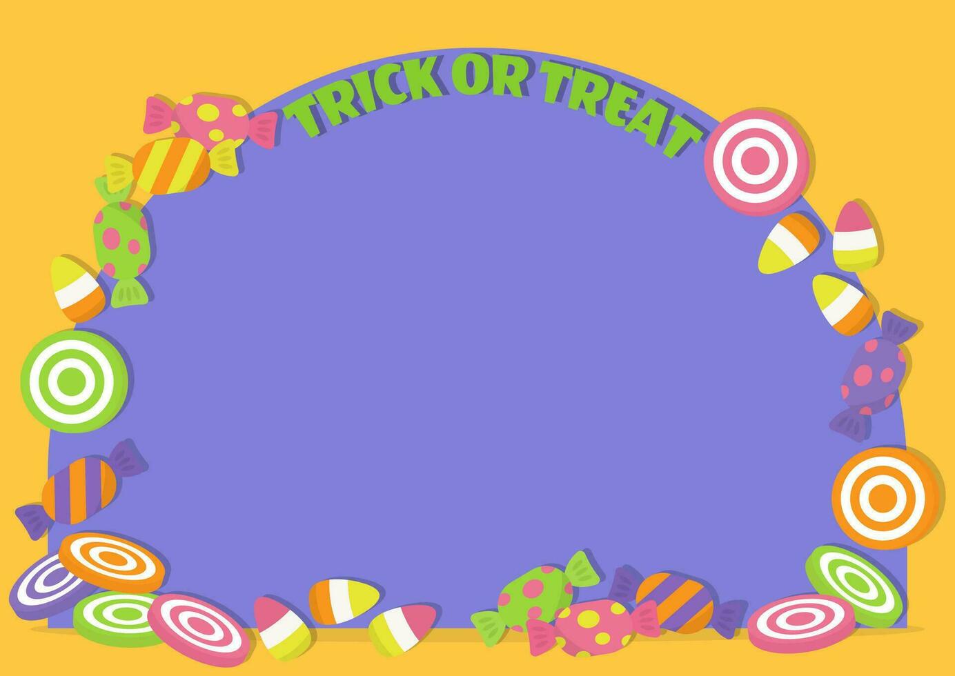 candy treat frame vector