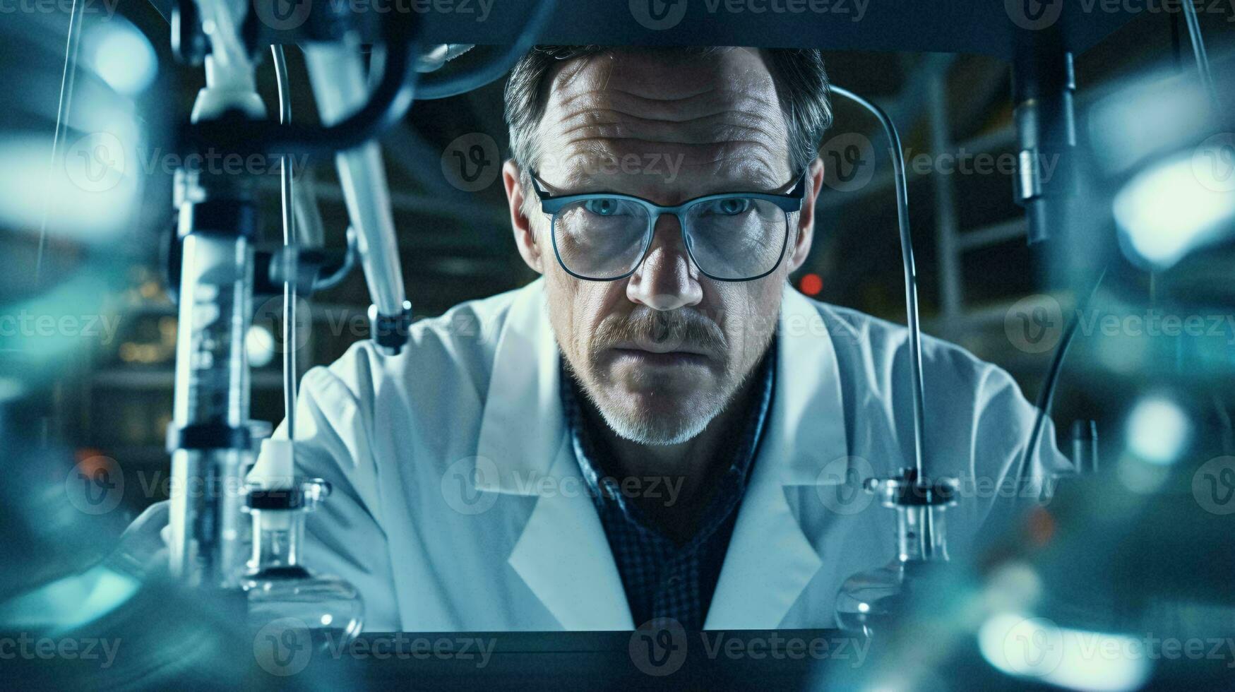 A scientist conducting an experiment in the laboratory AI Generated photo