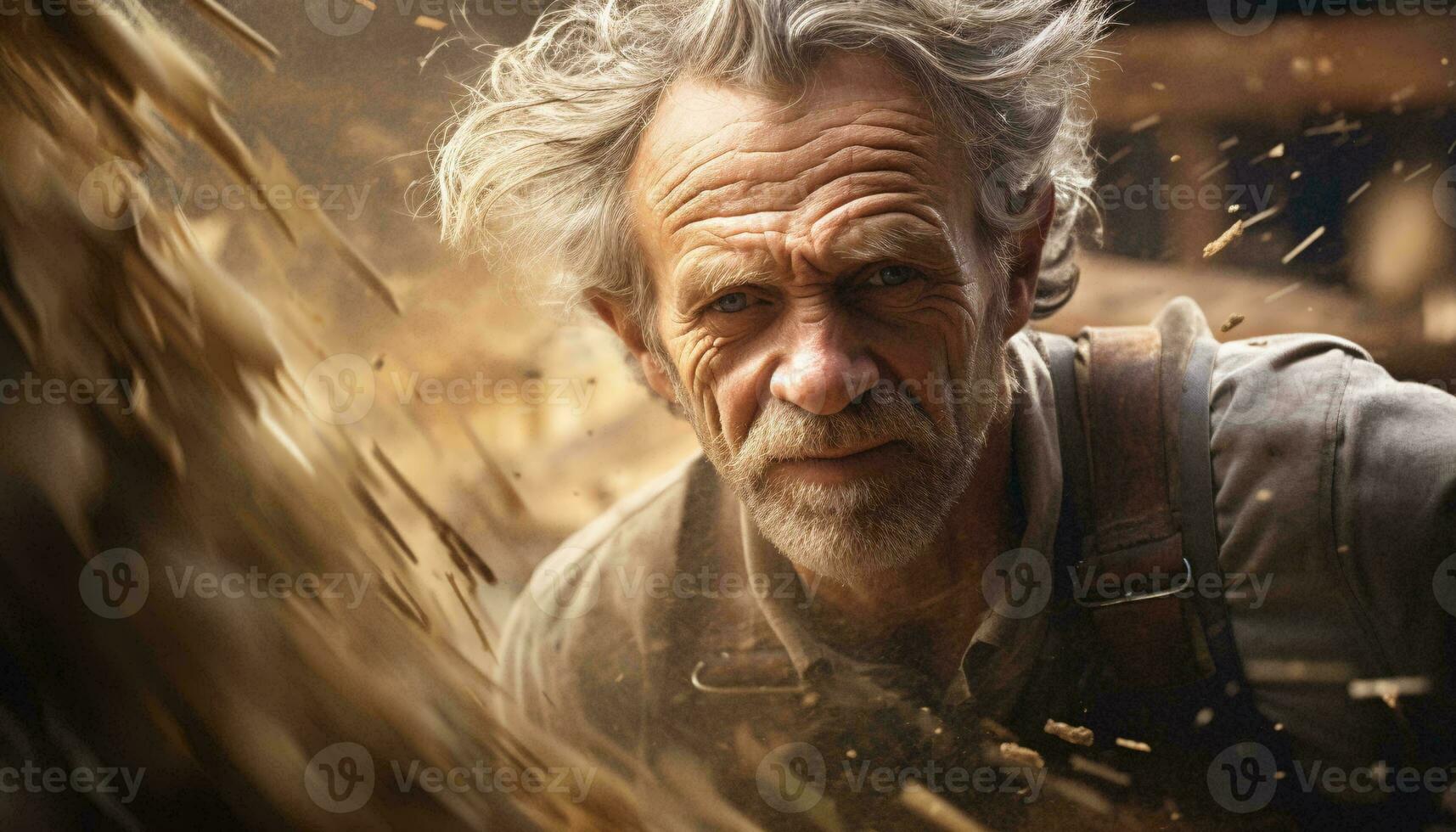 A mature man with a distinguished appearance in a scene from the movie The Last AI Generated photo