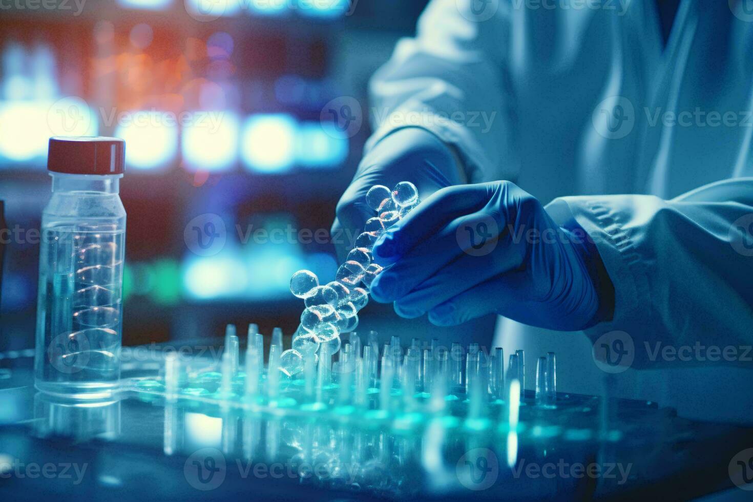 A scientist conducting an experiment in a laboratory AI Generated photo