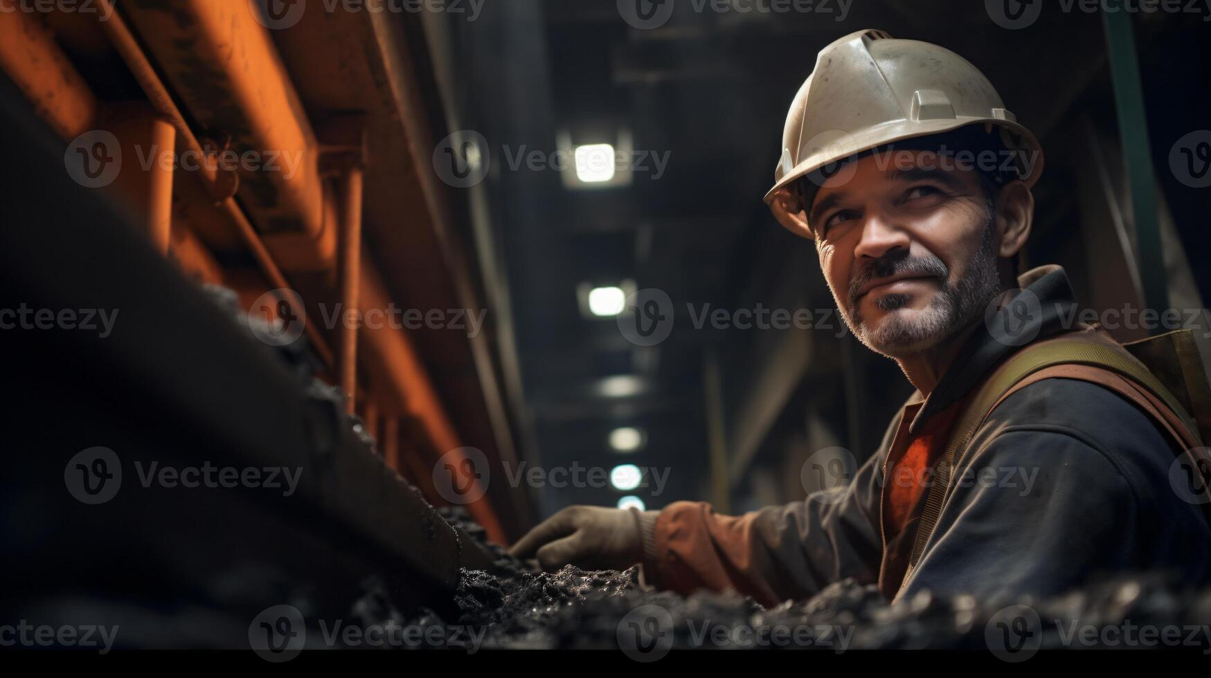 A man standing in front of a train at a train station AI Generated photo