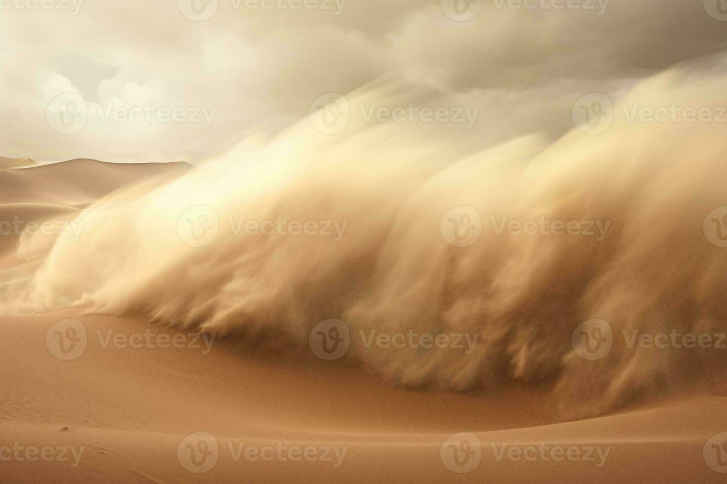 A giant sand dune in the desert AI Generated photo