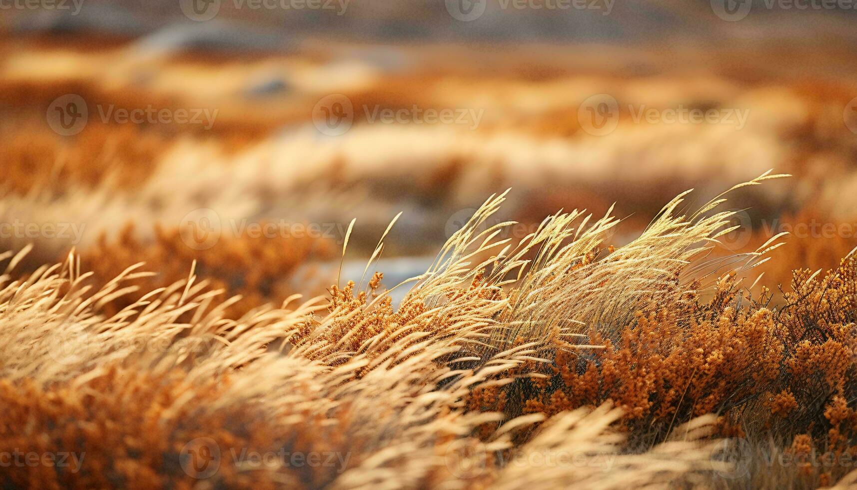 un parche de seco y marchito césped en un césped ai generado foto