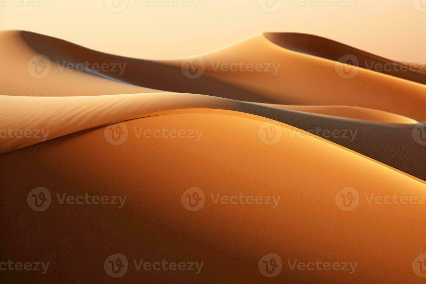 A stunning desert landscape with rolling sand dunes stretching as far as the eye can see AI Generated photo