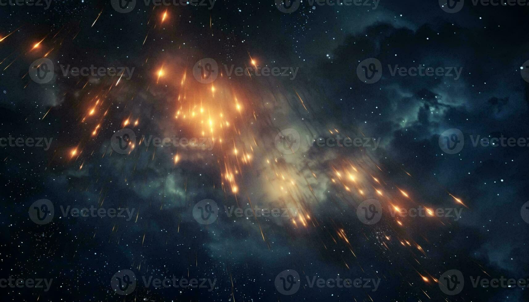 A dazzling display of fireworks lighting up the night sky AI Generated photo