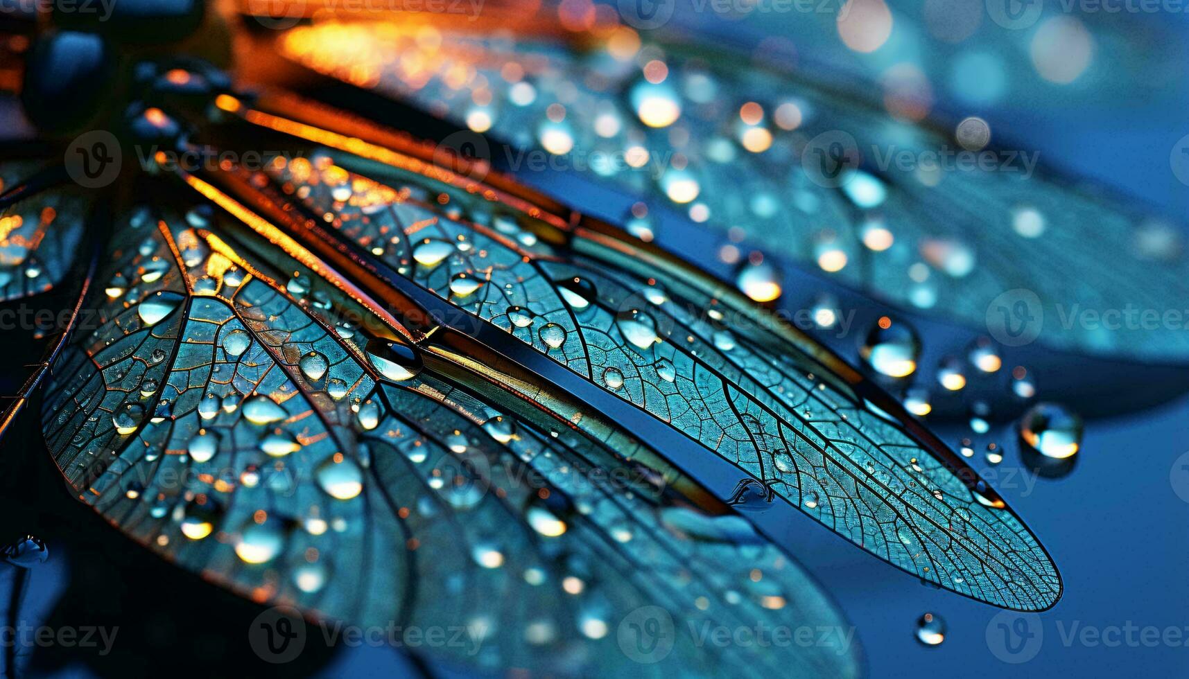 Water droplets on a leaf, close-up shot AI Generated photo