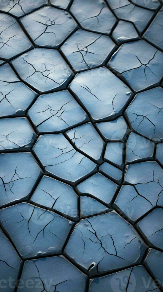 A cracked surface with intricate patterns and textures AI Generated photo