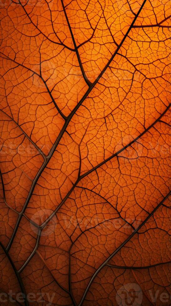 The intricate network of veins on a leaf up close AI Generated photo